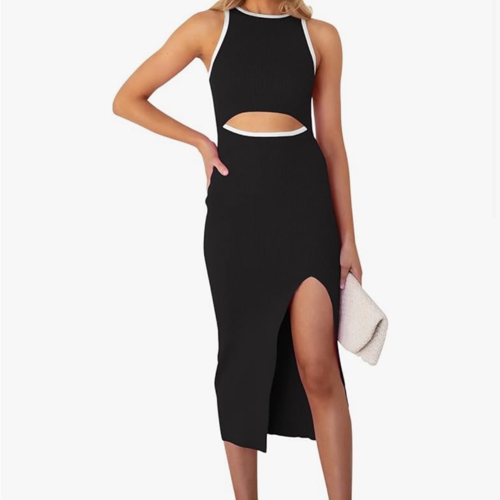 Ribbed midi dress